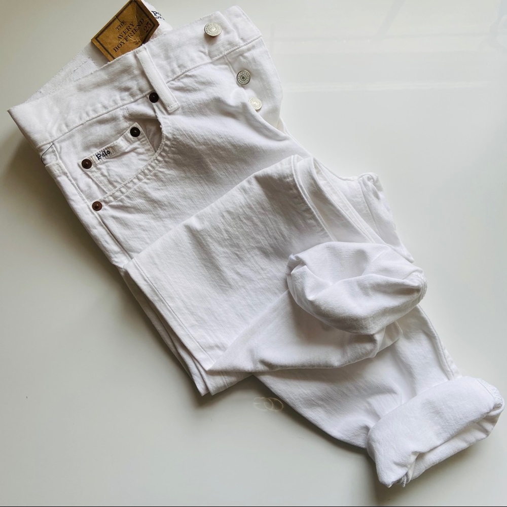 NWT RALPH LAUREN White Avery Boyfriend Jeans - Picture 4 of 8